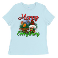 Baby Blue merry everything Ladies Tee - BundleAndBundleShop
