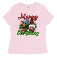 Bubblegum Pink merry everything Ladies Tee - BundleAndBundleShop