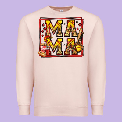 Softball Mama Premium Sweatshirt Designed By Jasminsmagicworld