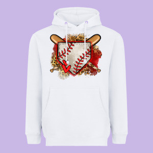 Baseball Home Plate Heavyweight Hoodie Designed By Jasminsmagicworld