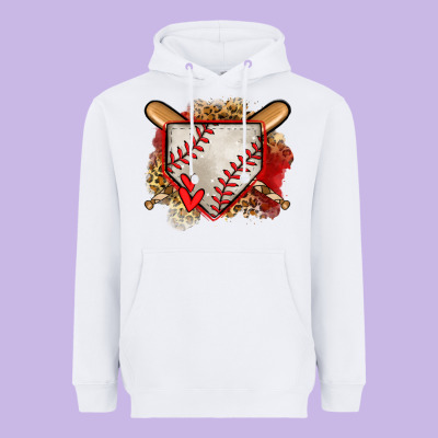 Baseball Home Plate Heavyweight Hoodie Designed By Jasminsmagicworld