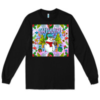 Black Chillin Snow Long Sleeve Tee - CowhideDigitalArt