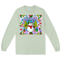 Matcha Chillin Snow Long Sleeve Tee - CowhideDigitalArt