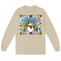 Mushroom Chillin Snow Long Sleeve Tee - CowhideDigitalArt