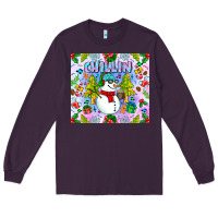 Plum Chillin Snow Long Sleeve Tee - CowhideDigitalArt