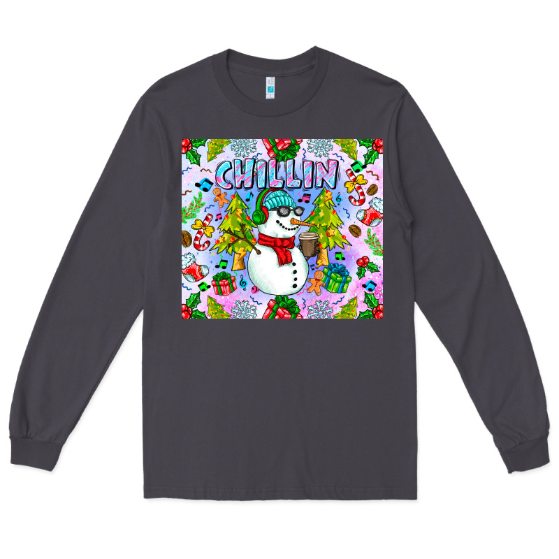 Chillin Snow Long Sleeve Tee by CowhideDigitalArt | Teevron