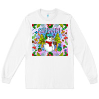 White Chillin Snow Long Sleeve Tee - CowhideDigitalArt