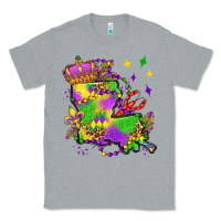 Heather Grey louisiana map mardi gras olivia Classic Tee - OliviaCreatesArt