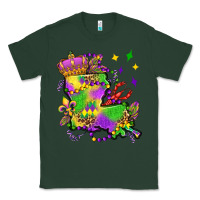 Sports Green louisiana map mardi gras olivia Classic Tee - OliviaCreatesArt