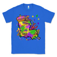 True Royal louisiana map mardi gras olivia Classic Tee - OliviaCreatesArt