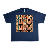 Navy native american aztec seamless pattern 4 Urban Heavy Tee - BundleAndBundleShop