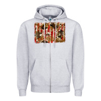 Heather Grey america, cowhide, leopard backgraund Zipper Hoodie - JahusDesignShop