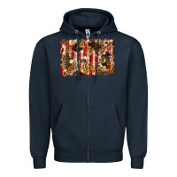 Navy america, cowhide, leopard backgraund Zipper Hoodie - JahusDesignShop