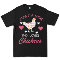 Black Just A Girl Who Love Chickens Premium Tee - Bettercallsaul