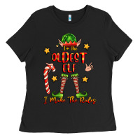 Black im the oldest elf i make the rules Ladies Tee - FaDigitalArtStudio