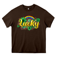 Chocolate Brown Lucky St. Patrick's Day Heavy Core Tee - HowdyJamesFarm
