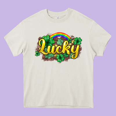 Lucky St. Patrick's Day Heavy Core Tee Designed By Howdyjamesfarm