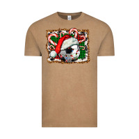 Vintage Coffee Soccer Ball Christmas With Hat And Candy Cane Vintage Tee - FaDigitalArtStudio