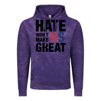 Cloud Purple hate won't make us great black Vintage Hoodie - artisFamous