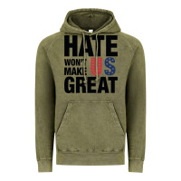 Vintage Olive hate won't make us great black Vintage Hoodie - artisFamous