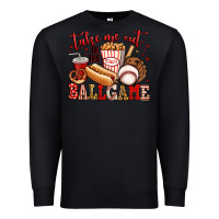 Black take me out to the ball game baseball Premium Sweatshirt - Jasminsmagicworld