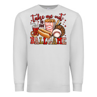 Dove Grey take me out to the ball game baseball Premium Sweatshirt - Jasminsmagicworld