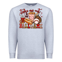 Heather Grey take me out to the ball game baseball Premium Sweatshirt - Jasminsmagicworld