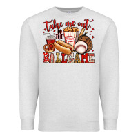 Oatmeal Heather take me out to the ball game baseball Premium Sweatshirt - Jasminsmagicworld