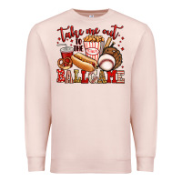 Pale Pink take me out to the ball game baseball Premium Sweatshirt - Jasminsmagicworld