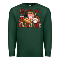 Sports Green take me out to the ball game baseball Premium Sweatshirt - Jasminsmagicworld