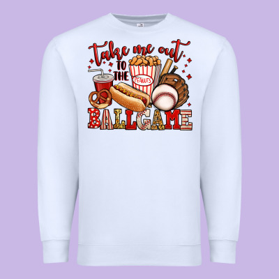 Take Me Out To The Ball Game Baseball Premium Sweatshirt Designed By Jasminsmagicworld