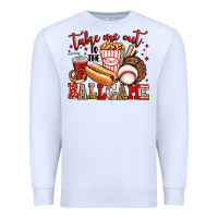 White take me out to the ball game baseball Premium Sweatshirt - Jasminsmagicworld