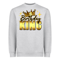 Heather Grey birthday king Heavyweight Sweatshirt - RanaPortraitStore