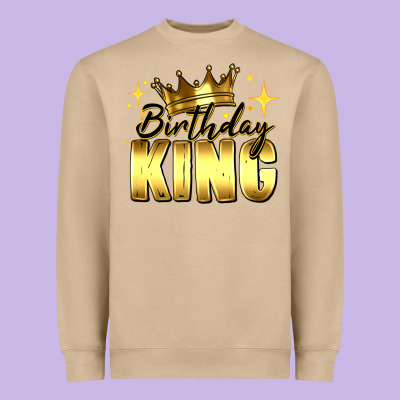 Birthday King Heavyweight Sweatshirt Designed By Ranaportraitstore