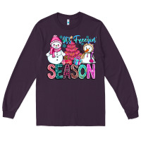 Plum It's Freezin Season Long Sleeve Tee - CowhideDigitalArt