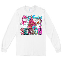 White It's Freezin Season Long Sleeve Tee - CowhideDigitalArt