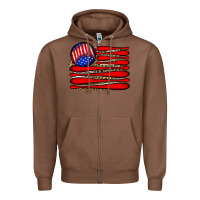 Chestnut leopard baseball flag5 Zipper Hoodie - JahusDesignShop