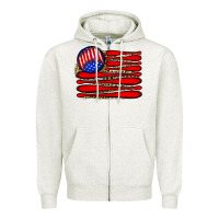 Oatmeal Heather leopard baseball flag5 Zipper Hoodie - JahusDesignShop