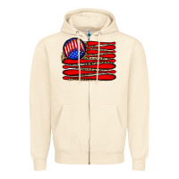 Sandshell leopard baseball flag5 Zipper Hoodie - JahusDesignShop