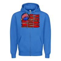 True Royal leopard baseball flag5 Zipper Hoodie - JahusDesignShop