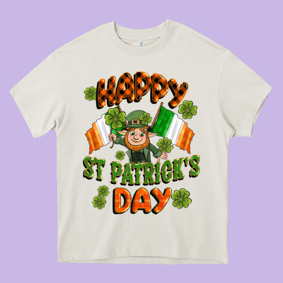 Happy St Patricks Day Heavy Core Tee Designed By Cowgirlartshop