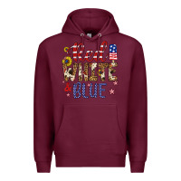 Burgundy red white and blue Premium Hoodie - Artiststas