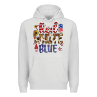 Dove Grey red white and blue Premium Hoodie - Artiststas