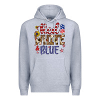 Heather Grey red white and blue Premium Hoodie - Artiststas
