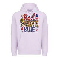 Lilac red white and blue Premium Hoodie - Artiststas