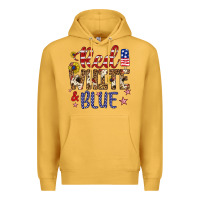 Mustard red white and blue Premium Hoodie - Artiststas