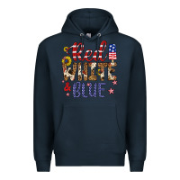 Navy red white and blue Premium Hoodie - Artiststas