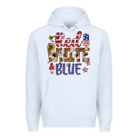 White red white and blue Premium Hoodie - Artiststas