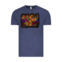Vintage Denim halloween pumpkin background Vintage Tee - BundleAndBundleShop