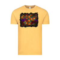 Vintage Mustard halloween pumpkin background Vintage Tee - BundleAndBundleShop
